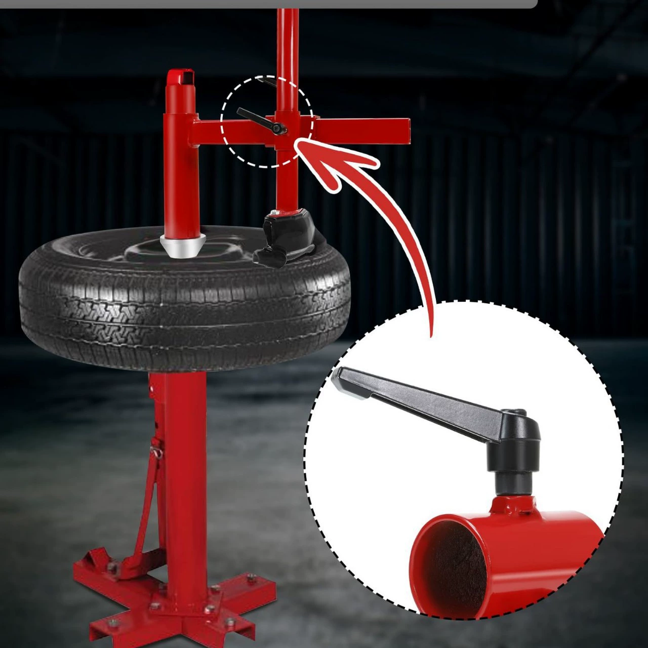 Upgraded manual tire changer duck head kit (with silver cone), with tire changer duck head