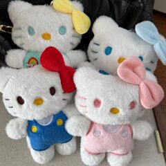 卡通凯蒂猫毛绒公仔钥匙扣可爱全身kt猫少女包包服饰挂件礼物配饰