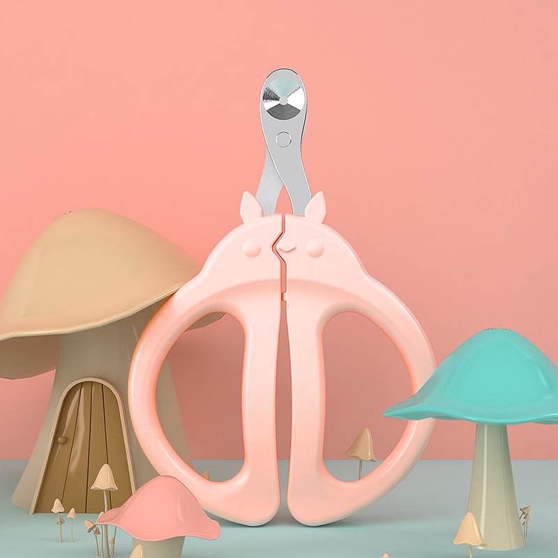 Original nueva mascota Totoro cortaúñas doble agujero pequeño ciego tijeras anti-sangrado agujero redondo límite gatito gato cortaúñas