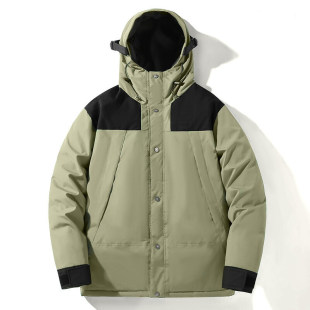 2025 New Couple Outfit Yu Rong Suit Men's and Women's Warm Thickened Patchwork Hooded Jacket Large Size Printable Logo