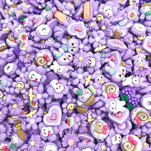 Cartoon resin accessories mixed set handmade DIY cream glue phone case stickers hair accessories cup decoration materials