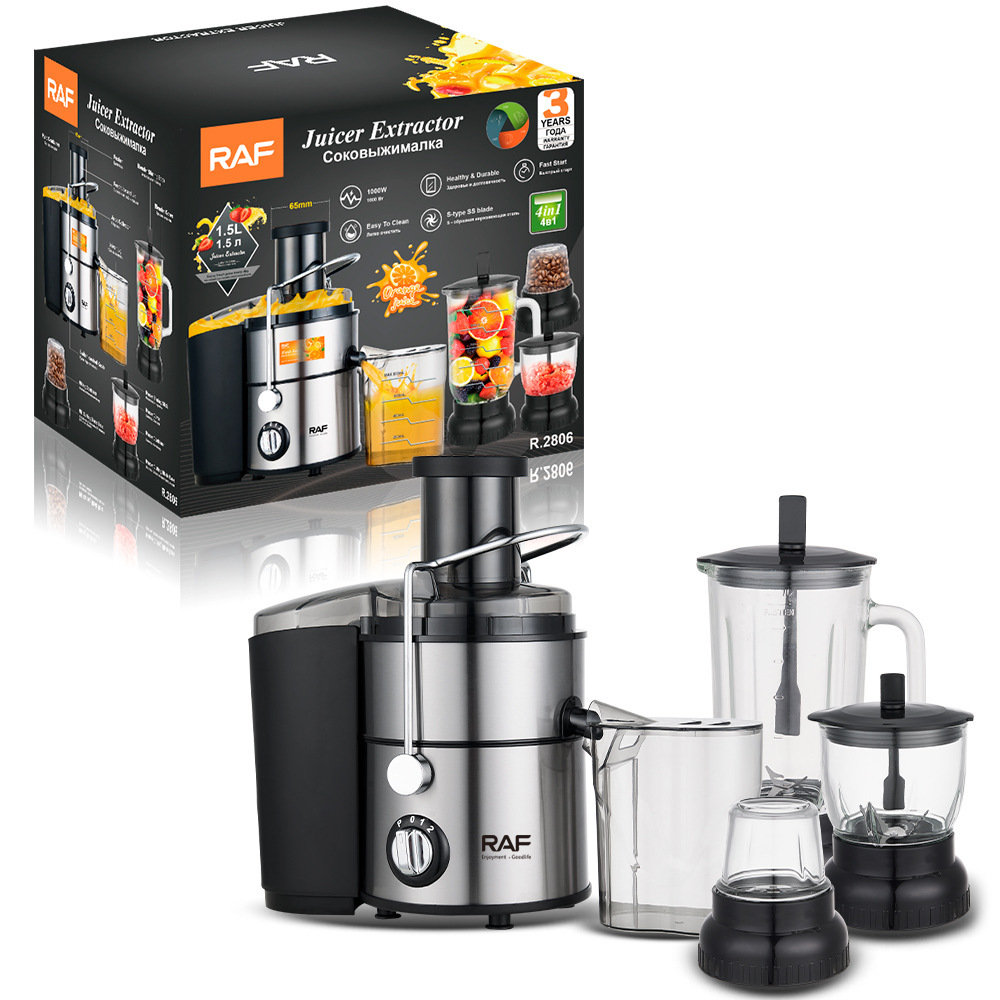 Cross-Border Stainless Steel Juicer for Children's Fruit Juice/L Food Processor/Fruit Juicer with Juice Separation Function