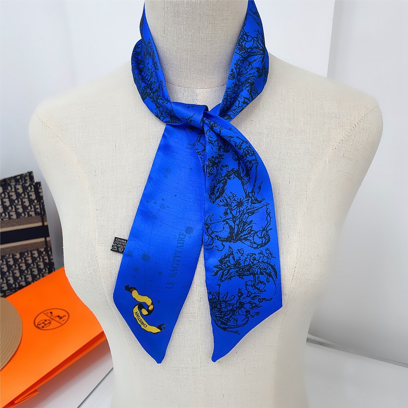 2025 nuevo estilo D bolsa atada bufanda de seda Dai Fei bolsa envuelta asa seda twilly tira larga y estrecha correa correa para el cuello cinta