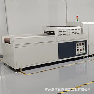 汽车CPU盖板汽车天线盒连接器件等涂胶灌胶固化倍数链加热炉烘箱