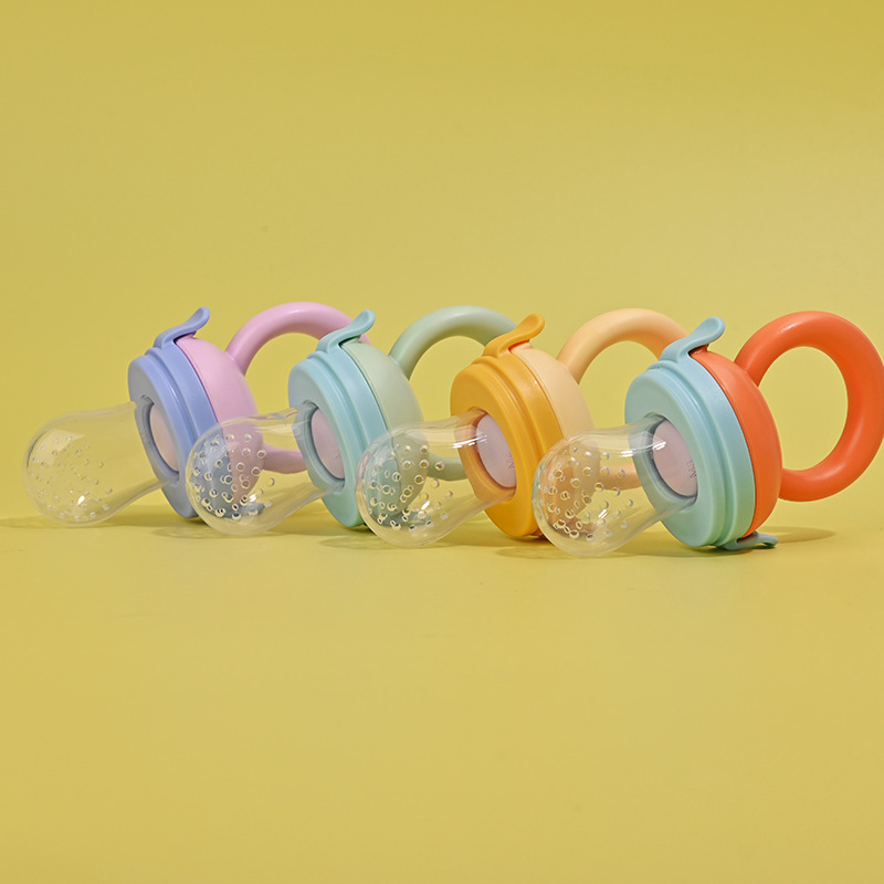 Bebé frutas y verduras bebé fruta suplemento alimenticio mordedura mordida bolsa de malla de silicona recién nacido chupete al por mayor