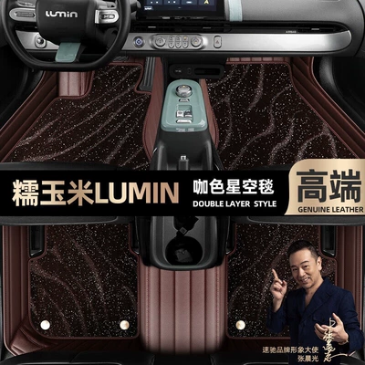 Ayaqaltılar (Kovriklər) — Changan Lumin, Easy to Clean - take-a-photo-of-the-car-model-year-and-leave-a-message-coffee-leather-coffee-starry-sky-blanket-double-layer-model