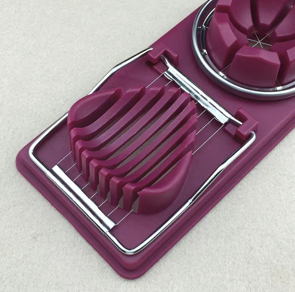 Double-headed egg slicer, stylish two-in-one egg cutter, multi-petal egg cutter