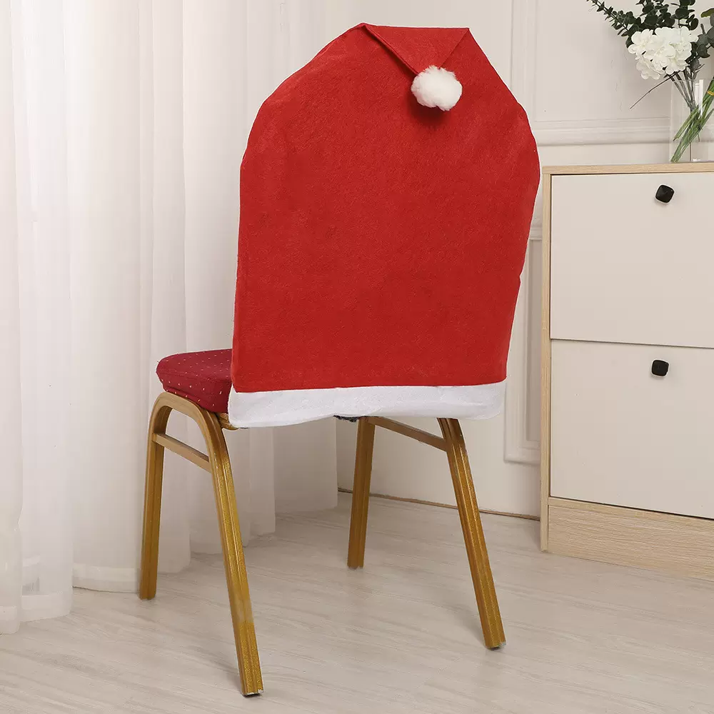 圣诞节椅子套无纺布圣诞餐桌椅子套圣诞节装饰品布置道具圣诞椅套