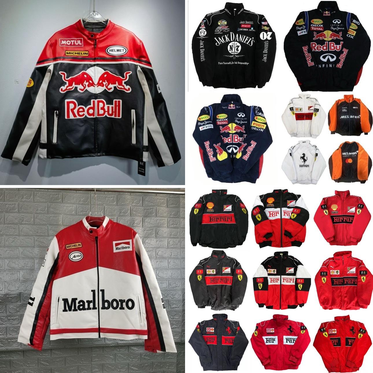 F1刺绣赛车服“全款式”25新款系列骑行服冬装长袖棉服外套男女款