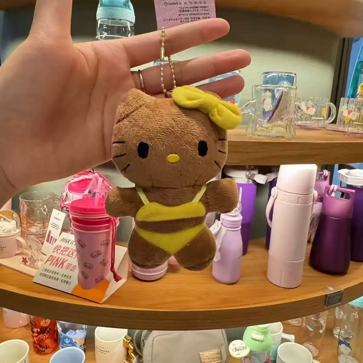 Плюшевый брелок (Sanrio) Hello Kitty, плюшевая кукла-талисман, размеры 10–16 см