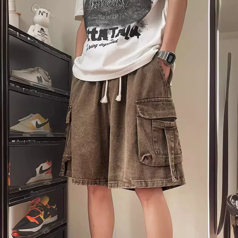 Джинсовая юбка, брендовые шорты, летние брюки для отдыха, oversize, американский стиль