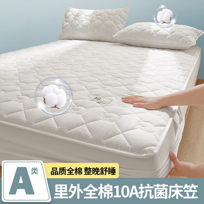 クラスA抗菌内外綿100%新疆綿充填キルティングベッドシーツカバー厚みのあるオールインクルーシブマットレスプロテクター|undefined