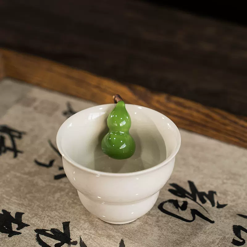 手工主人杯陶瓷葫芦茶杯复古功夫茶具家用个人杯品茗杯喝茶小茶碗