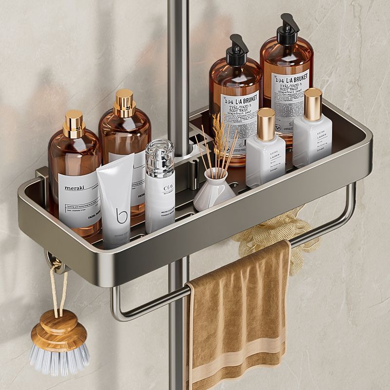 Manufacturers supply toilet buckle shower rack tray punch-free shower room shower rod bracket integrated