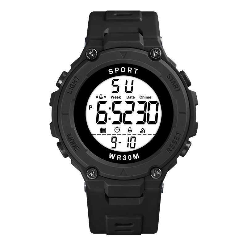 Deportes al aire libre de los hombres electrónicos LED reloj de moda multifunción reloj despertador luminoso cronómetro estudiante reloj electrónico al por mayor