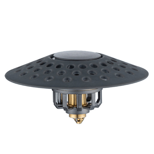 Bathtub drainer copper bathtub bounce core foot-operated shower room drainer wooden bucket valve drainage accessories