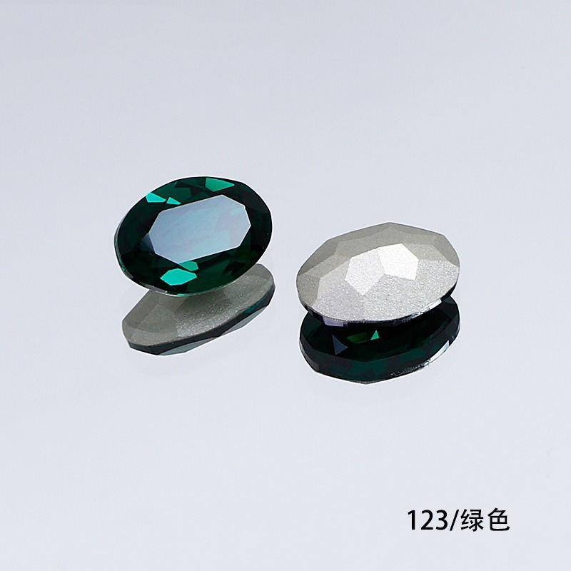 东洲水晶18*13大椭圆尖底钻甄选优质K9水晶爆闪镀银饰品配件工厂|undefined