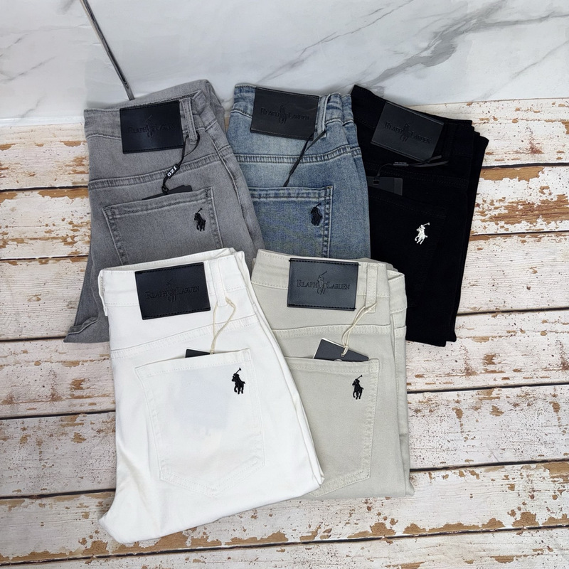 Embroidered Knight European Style Men's Jeans Black and White Stretch Washed Slim Straight Casual Nine-Quarter Pants for All Seasons Embroidered Knight European Style Men's Jeans Black and White Stretch Washed Slim Straight Casual Nine-Quarter Pants for All Seasons