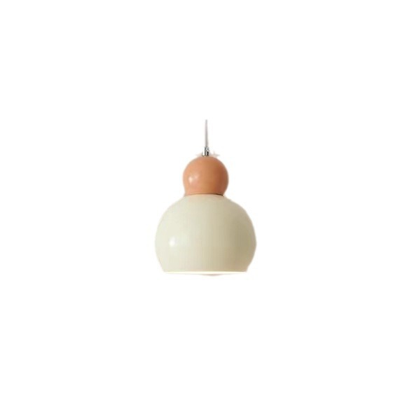 Cabecera de cama de calabaza de crema roja lámpara pendente del dormitorio simple cabeza alta sensación moderna de tres cabezas pequeña lámpara pendente del restaurante