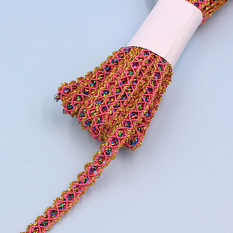 9 metros un rollo 1cm de ancho seda dorada ola encaje ropa equipaje artesanía decoración zapatos sombreros accesorios de bricolaje hechos a mano