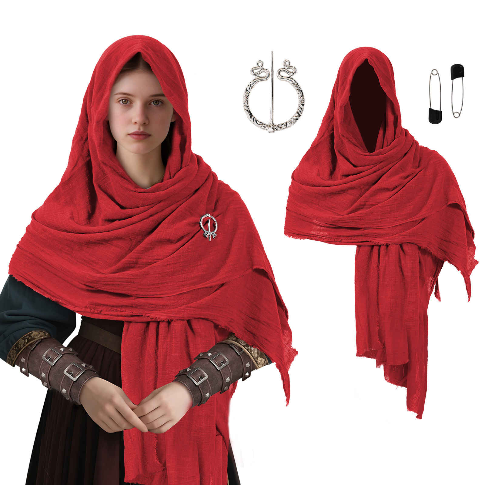 레드 + 브로치 + 블랙 핀 1쌍 (224*131)