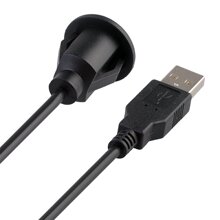 USB防水线单口usb2.0公对母防水线汽车仪表盘延长线usb面板防水线