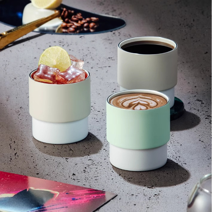 New Style Simple Non-Lid Coffee Cup Office Home Water Cup High Color Value Latte Cup Stackable Design Milk Cup New Style Simple Non-Lid Coffee Cup Office Home Water Cup High Color Value Latte Cup Stackable Design Milk Cup