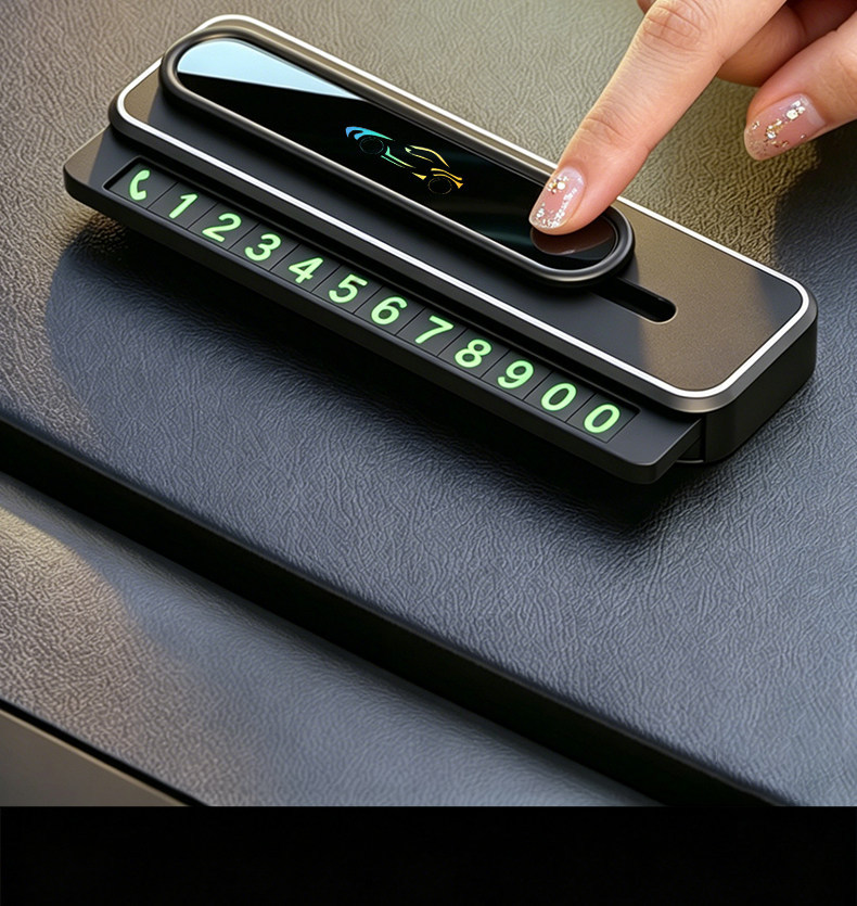 2026 New Model Temporary Parking and Car Moving Phone Number Plate, High-End, for Girls, Car-Specific, Trendy, with Hidden Number Feature