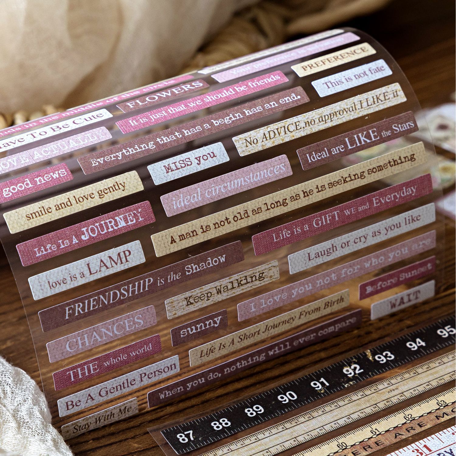 Colección de pegatinas de colección grande de papel de tela de poesía de azúcar, serie de colección de recuerdos, pegatinas de material de base de cuenta manual de ins retro