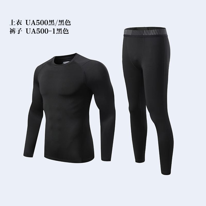 UA500 블랙/블랙 탑 UA500-1 블랙/블랙 바지