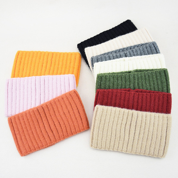 Solid color knitted headband