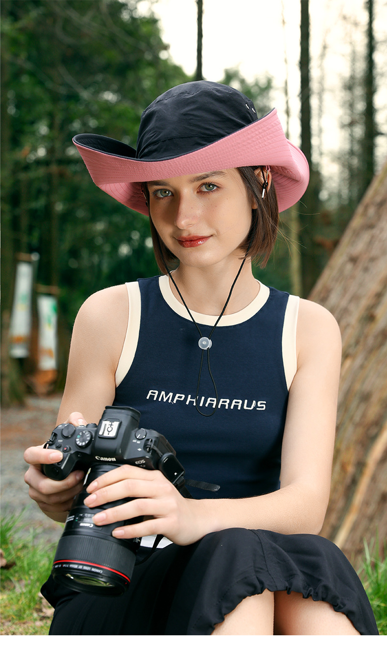 Western cowboy outdoor quick drying waterproof mountain climbing camping fishing protection hat, summer sun hat_voghion.com