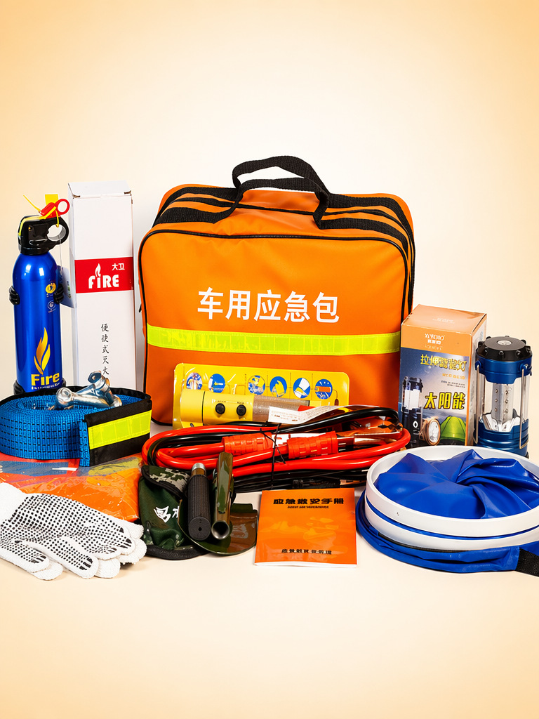 Car Fire Extinguisher Emergency Kit, Small Portable Rescue Medical Kit, Car First Aid Kit Emergency Equipment