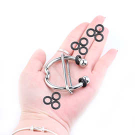 半圆金属锁精环 可调节情趣锁精环 固精套金属环 阴茎套环