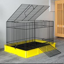 兔笼防喷尿笼宠物兔笼深盘密兔子笼荷兰猪笼兔笼子家用大号防溅笼