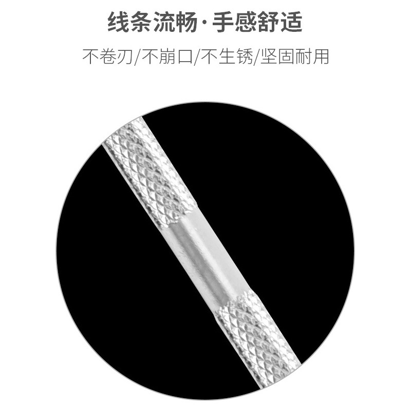 Venta al por mayor de acero de manicura empuje de acero inoxidable de doble cabeza recoger herramienta de manicura belleza manicura empuje recorte herramienta de manicura