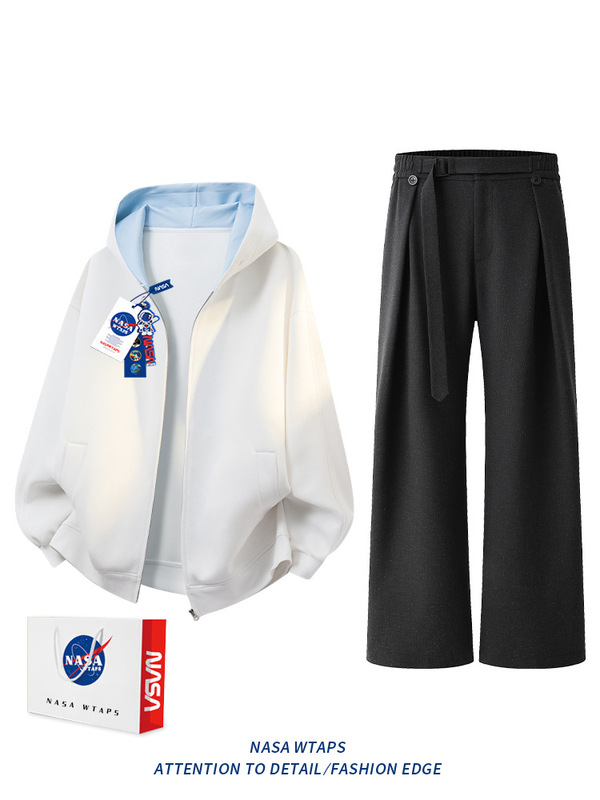 NASA ABOUT美式休闲运动套装男秋季潮牌卫衣宽松外套长裤潮搭一套|undefined