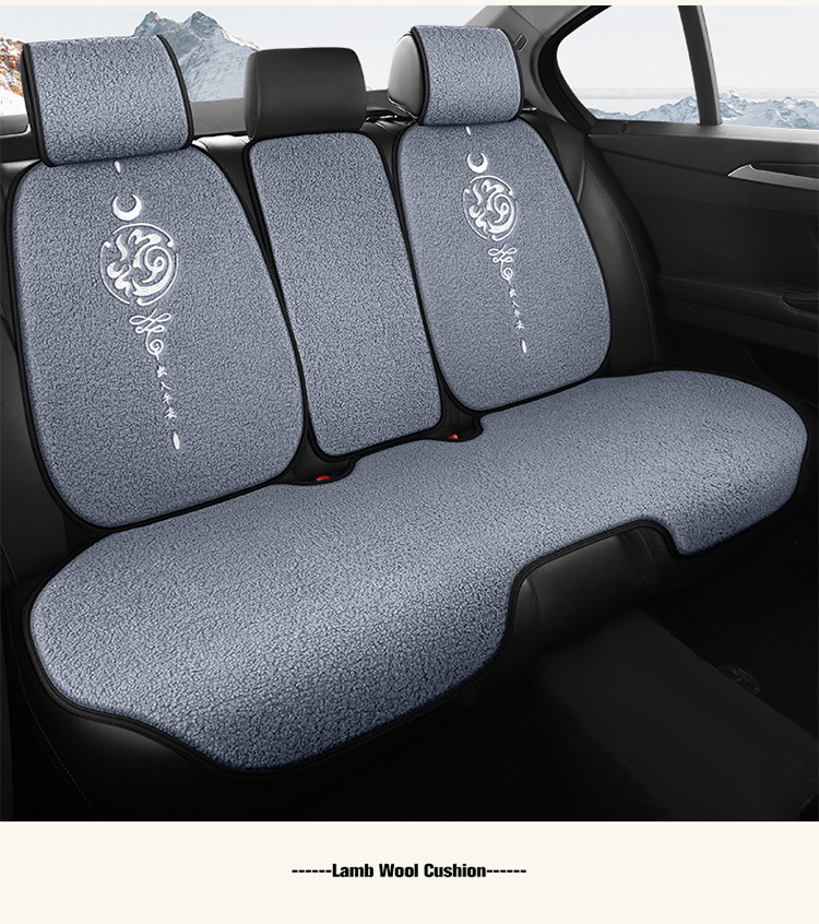 New Plush Car Seat Cushion with the Word "Fu" for Good Luck and Good Luck Embroidered Seat Cushion Car Winter Non-Slip Warm Car Seat Cushion