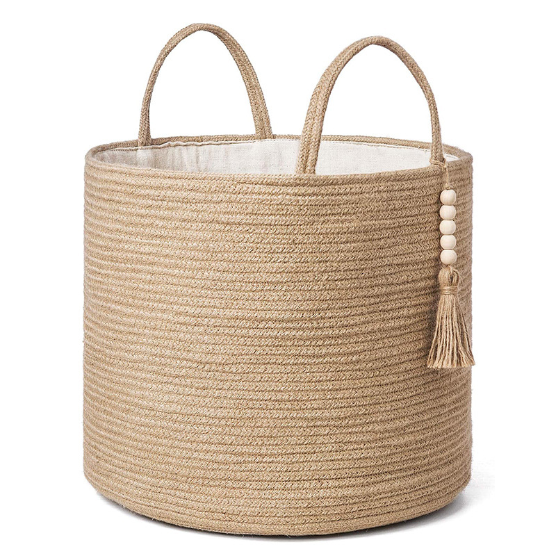 Cesta de ropa sucia del hogar nórdico Cesta de ropa sucia tejida Cesta de almacenamiento de juguetes diversos Cesta de almacenamiento de almacenamiento de sala de estar dormitorio