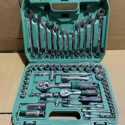 Socket Wrench Combination Tool, Mühərrik tənzimləmə alətləri - 61-piece-set-of-72-tooth-auto-repair-grade