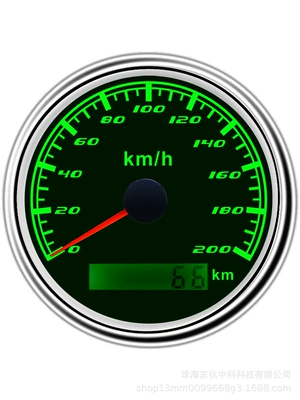 automobile instrument, with waterproof GPS speedometer - 0-200km-black-plate
