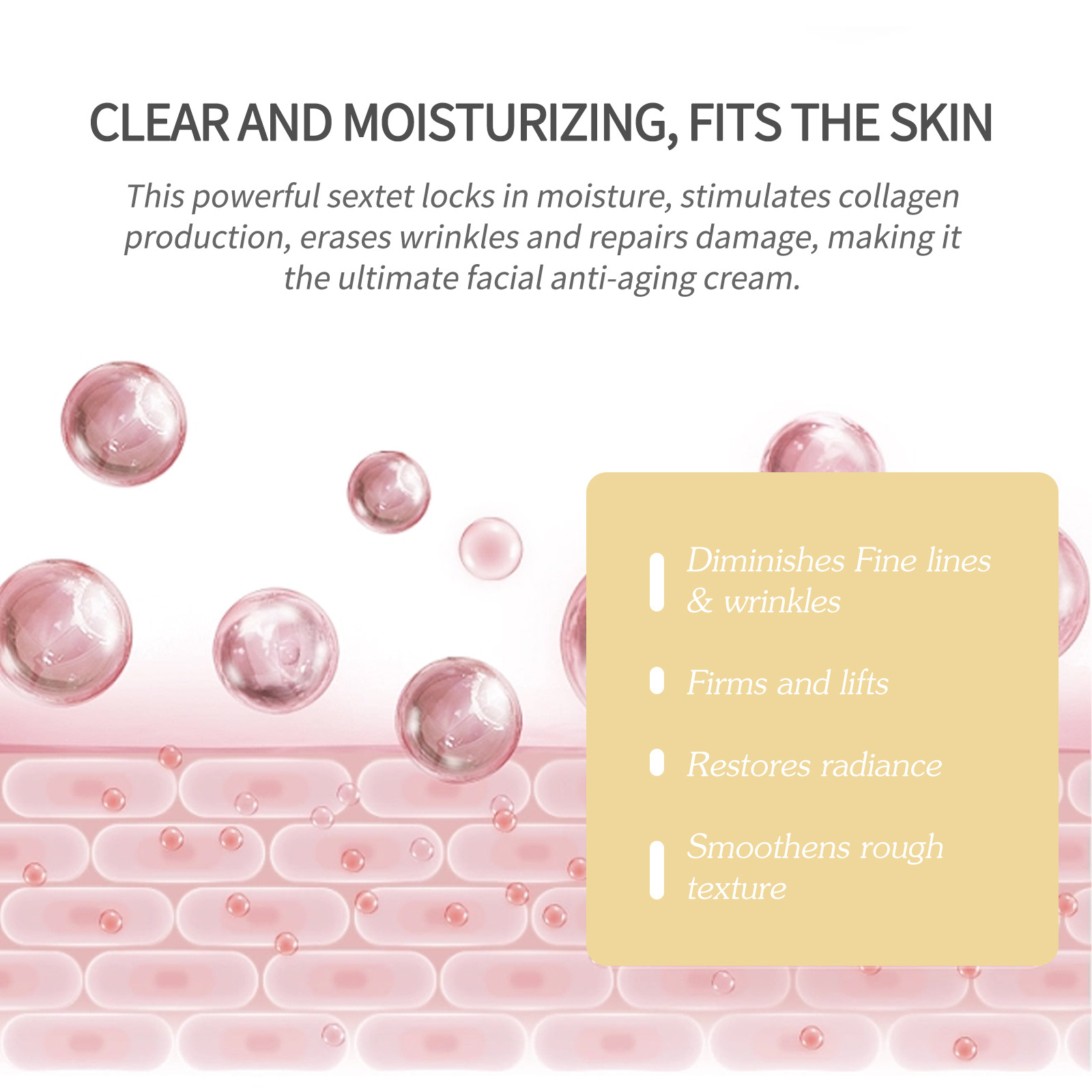 EELHOE Facial Firming Cream Weakens Fine Lines, Replenishes Wrinkles, Moisturizes, Brightens, wrinkle, Anti aging and_voghion.com