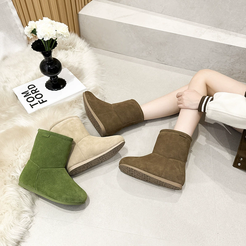 Новые модные зимние сапоги 2025 года: универсальные ботинки для верховой езды, женские туфли на плоской подошве, трендовые слипоны, двойное использование