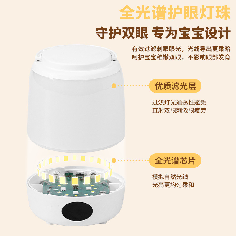 lámpara de noche LED lámpara de dormir lámpara de campamento de noche luz de escritorio de atmósfera de lactancia para bebés lámpara de cabecera de cama de carga