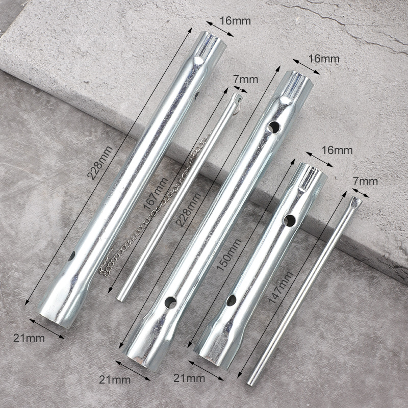 Llave de tubo de bujía de doble propósito, tubo de automóvil, herramienta de reparación hexagonal universal de doble cabezal 16/21MM
