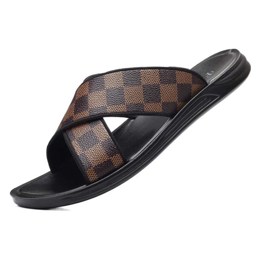 Verano nuevo Plaid zapatillas hombres zapatos de playa sandalias al aire libre casual presbicia todo partido sandalias Vietnam zapatos de hombre al por mayor