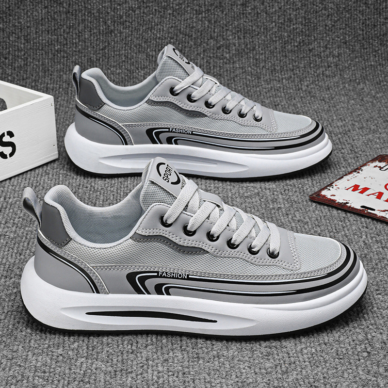 新款夏季2025百搭一脚蹬男鞋青少年舒适运动鞋冰丝布面透气休闲鞋