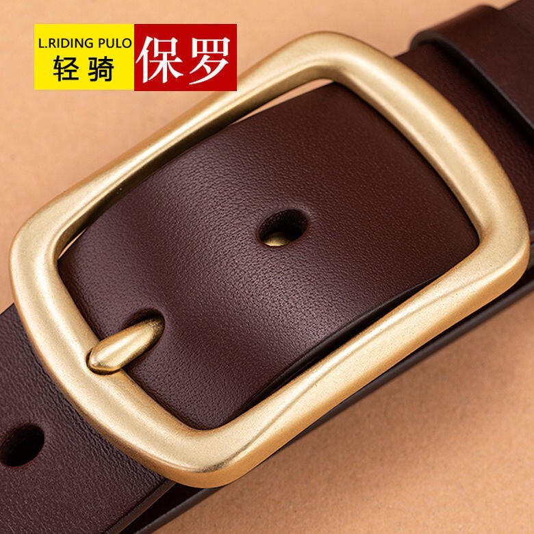 【穴あけ機】頭層牛革正規品POLOポールメンズ針バックルベルト針バックルベルト|undefined