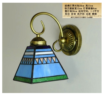 Baohua Tiffany moderno color minimalista lámpara de pared dormitorio lámpara de noche pasillo de estilo europeo salón lámpara de pared de fondo