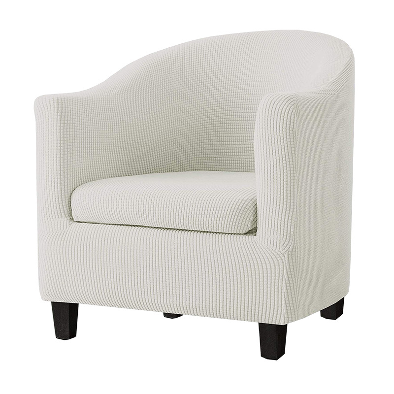 Funda de sofá elástica de una sola pieza con diseño de grano de maíz para cibercafés, hoteles y cafeterías, ajuste elástico para una persona.